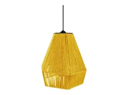 TOSEL Lámpara Suspendida^Suspensión ,metal, fibra,AMARILLO,A90xD 30x P 30cm Amarillo claro