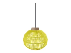 TOSEL Lámpara Suspendida^Suspensión ,metal, fibra,,A90xD25x P 25 cm Amarillo