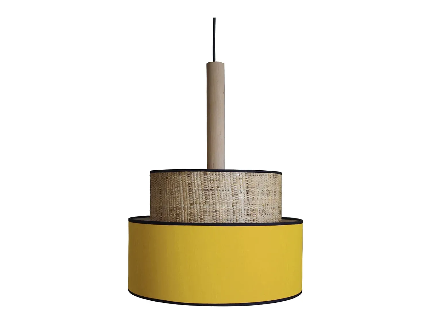 TOSEL Lámpara Suspendida^Suspensión ,metal, fibra,,A85xD30xP30cm Amarillo