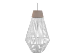 TOSEL Lámpara Suspendida^Suspensión ,metal, fibra,,A80xD16xP16cm Blanco