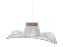 TOSEL Lámpara Suspendida^Suspensión ,metal, fibra,,A70xD 50x P 50cm Blanco