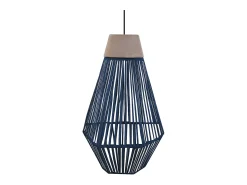 TOSEL Lámpara Suspendida^Suspensión ,metal, fibra, ,A80xD 16xP16cm Azul