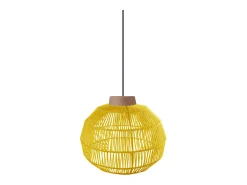 Suspensión TOSEL ,metal, fibra,AMARILLO, A90xD25xP25cm