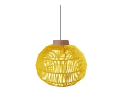 Suspensión TOSEL ,metal, fibra,AMARILLO, A90xD40xP40cm