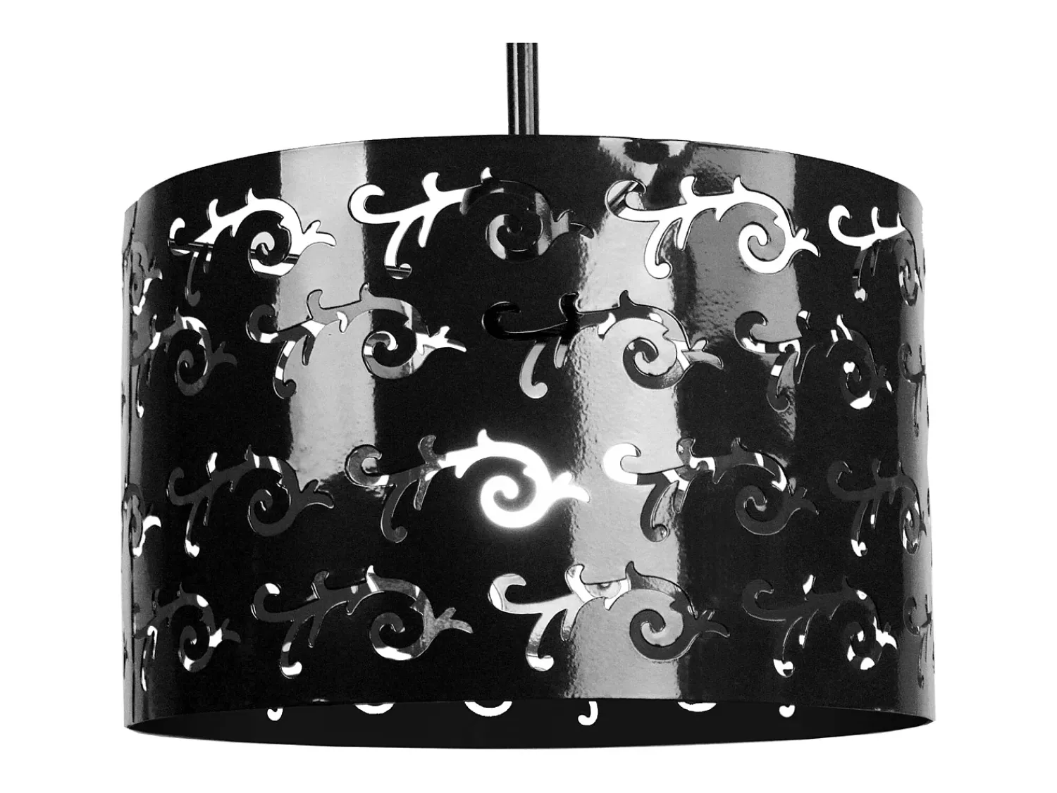 TOSEL Lámpara Suspendida^Suspensión ,metal , , A 85xD30x P 30cm Negro