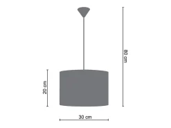 TOSEL Lámpara Suspendida^Suspensión ,metal -, ,A 80xD 30x P 30cm Negro