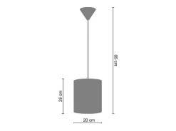 TOSEL Lámpara Suspendida^Suspensión ,metal , ,A85x D18xP18 cm Violeta