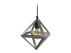 TOSEL Lámpara Suspendida^Suspensión ,metal.,Aluminio ,A84xD24xP24cm Plateado