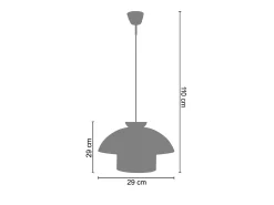 Discount TOSEL Suspensión ,metal,,A110xD29xP29 cm Amarillo