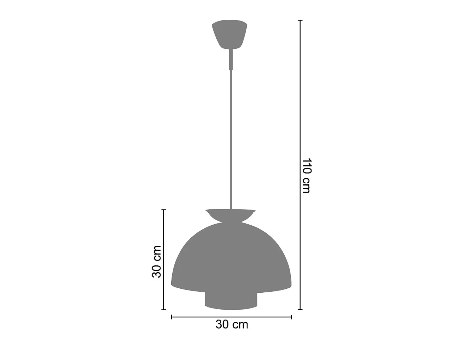Outlet TOSEL Suspensión ,metal,,A110xD 30xP30cm Amarillo