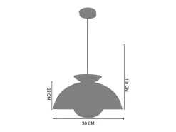 Hot TOSEL Suspensión ,metal,,A110xD30xP30cm Amarillo