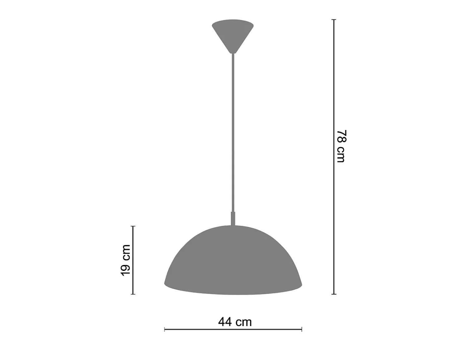 TOSEL Suspensión ,metal,,A78xD44xP44cm Blanco