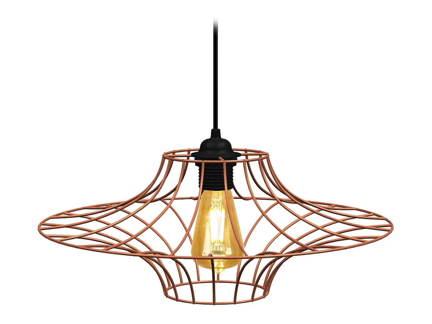 Outlet TOSEL Suspensión ,metal,Bronce ,A80x D60xP60cm Cobrizo