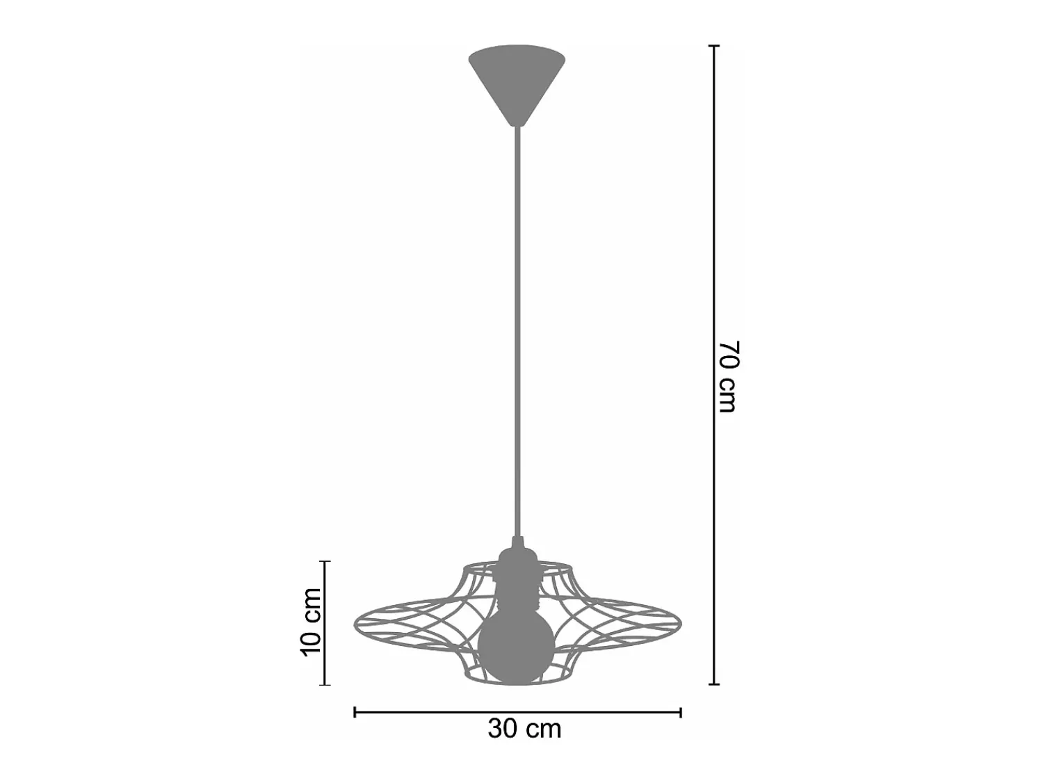 TOSEL Lámpara Suspendida^Suspensión ,metal,Bronce ,A 76x D40xP40cm Cobrizo