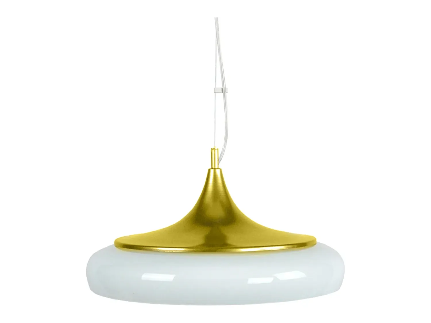 TOSEL Lámpara Suspendida^Suspensión ,metal,Dorado ,A90xD27xP27cm Blanco / Dorado