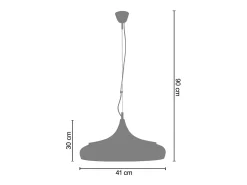 New TOSEL Suspensión ,metal,Dorado,A90xD41xP 41cm Transparente / Dorado