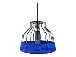 TOSEL Lámpara Suspendida^Suspensión ,metal,fibra, ,A 90x D25xP25 cm Azul