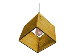 Suspensión TOSEL ,metal-fibra,AMARILLO,A90xD 25x P 25cm
