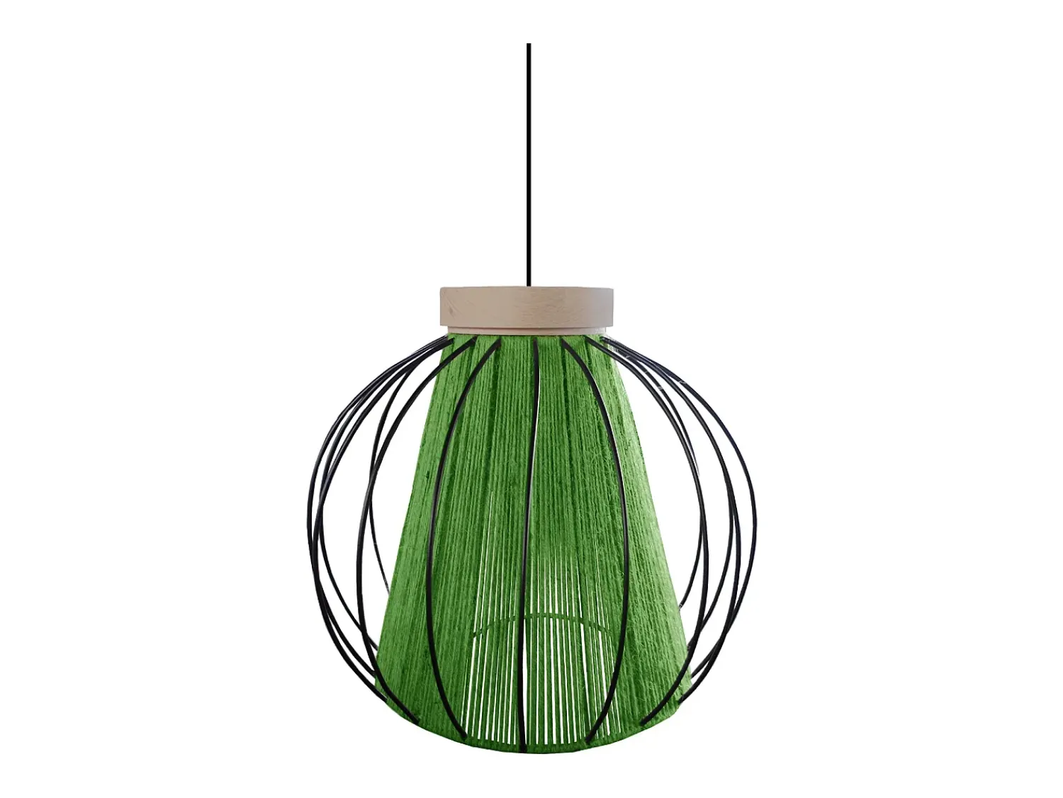 TOSEL Lámpara Suspendida^Suspensión ,metal-fibra,natural,A 90xD 32x P 32cm Color natural claro