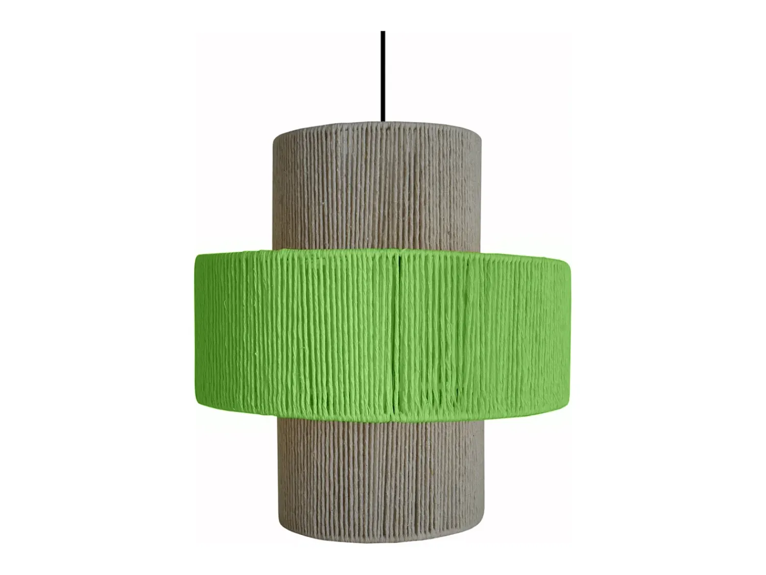 TOSEL Lámpara Suspendida^Suspensión ,metal-fibra,natural,A90xD 30x P 30cm Color natural claro