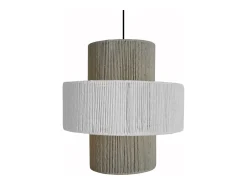 TOSEL Lámpara Suspendida^Suspensión ,metal,fibra,, A 90xD40x P 40cm Blanco