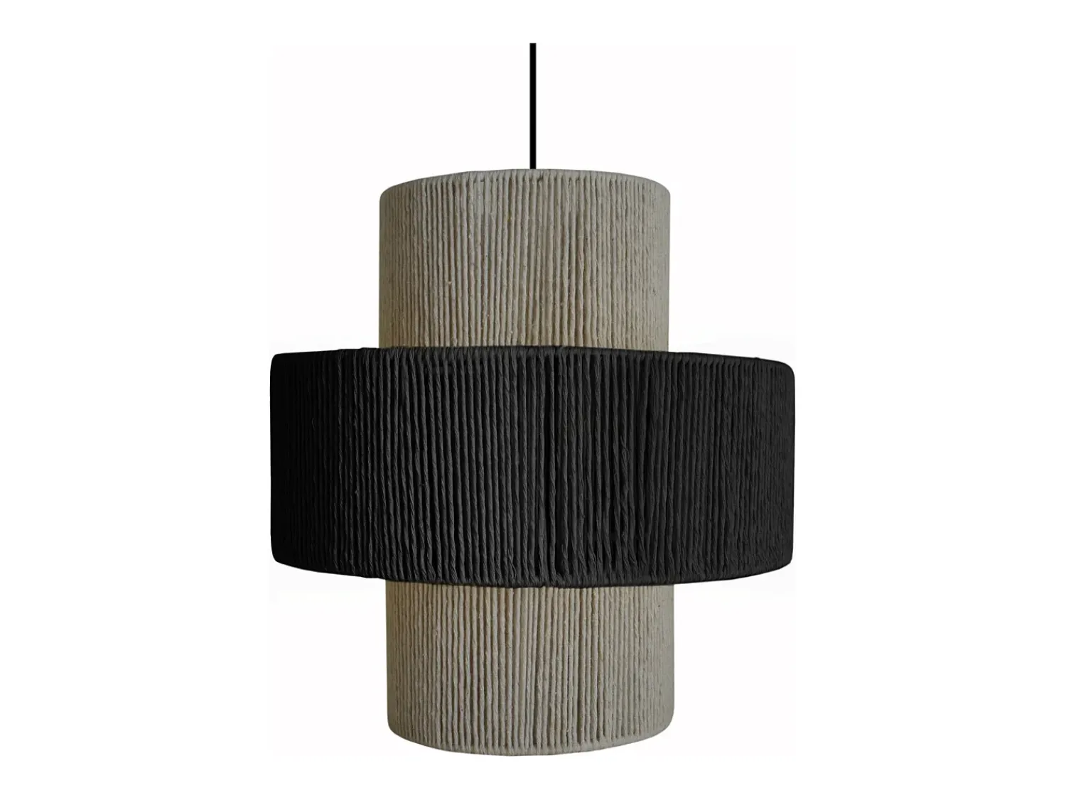 TOSEL Lámpara Suspendida^Suspensión ,metal-fibra, ,A 90x D30xP30cm Negro
