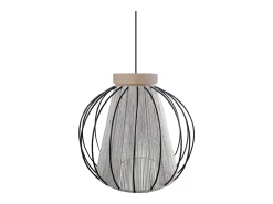 TOSEL Lámpara Suspendida^Suspensión ,metal-fibra,,A 90x D32xP32 cm Blanco