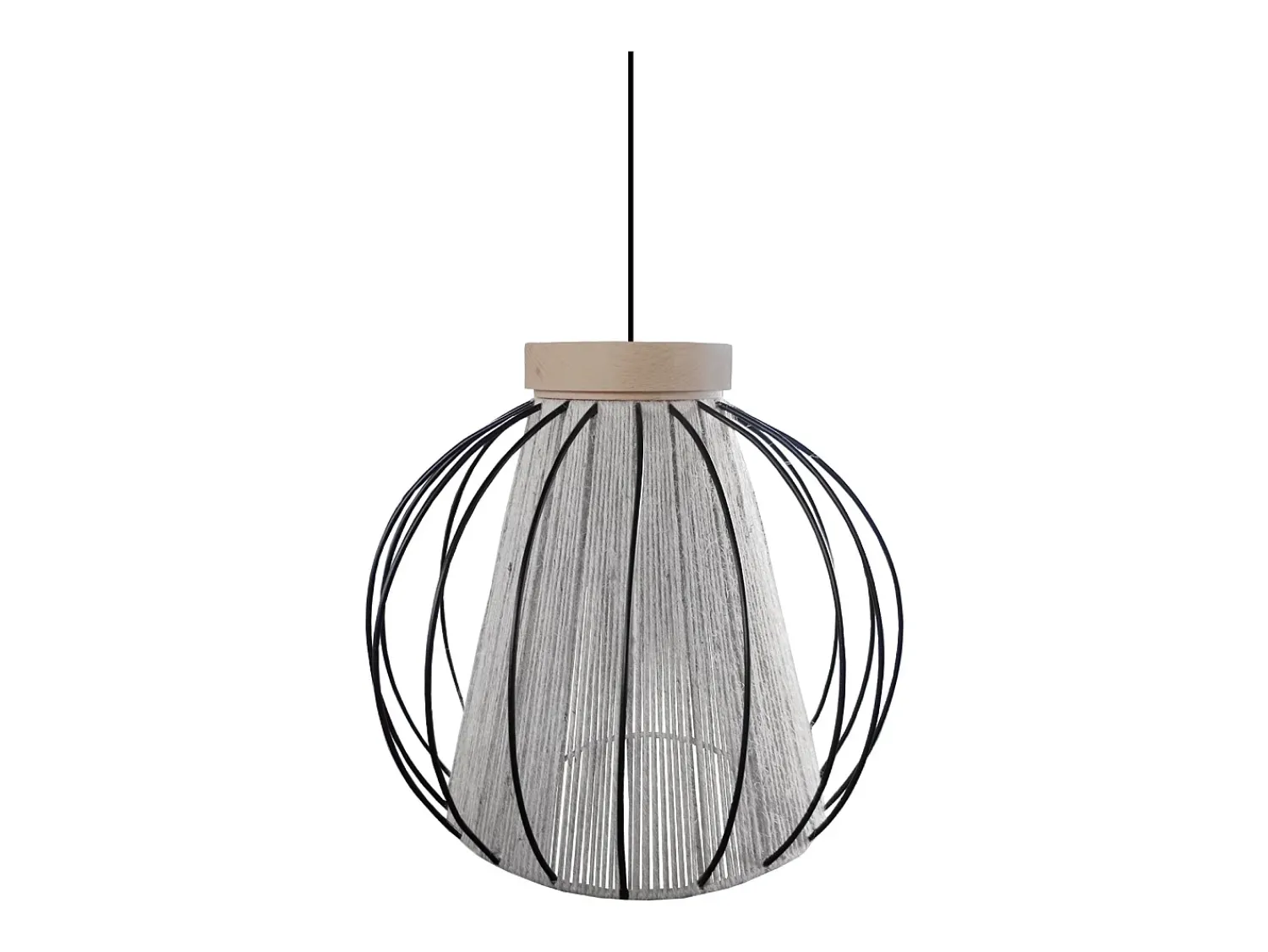 TOSEL Lámpara Suspendida^Suspensión ,metal-fibra,,A 90x D32xP32 cm Blanco