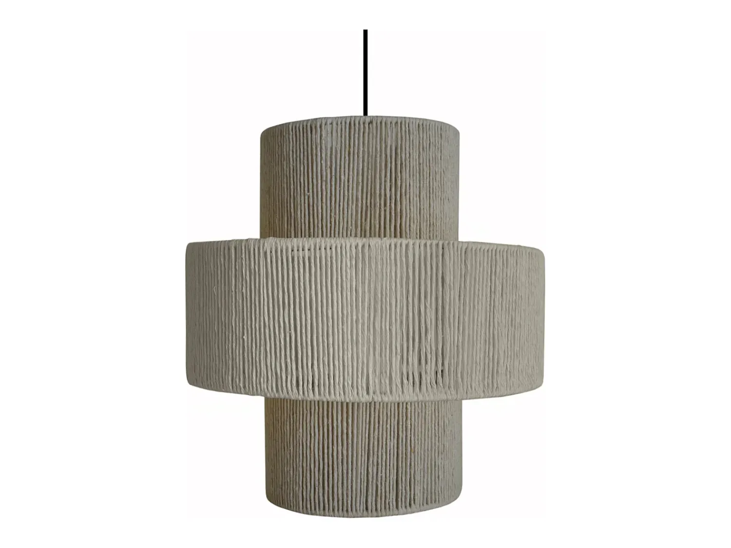 TOSEL Lámpara Suspendida^Suspensión ,metal-fibra,natural,A90xD 30x P 30 cm Color natural claro