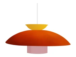 TOSEL Lámpara Suspendida^Suspensión ,metal,,A110xD40xP40 cm Naranja