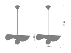 TOSEL Lámpara Suspendida^Suspensión ,metal, ,A65xD40xP40cm Negro