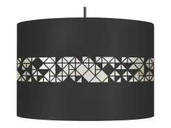 Suspensión TOSEL ,metal.,Negro ,A80xD 30x P 30cm