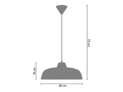 Suspensión TOSEL ,metal,Negro , A75xD38xP 38cm