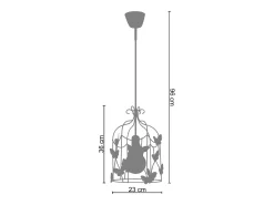 Best TOSEL Suspensión ,metal,,A96xD 23xP23cm Rojo
