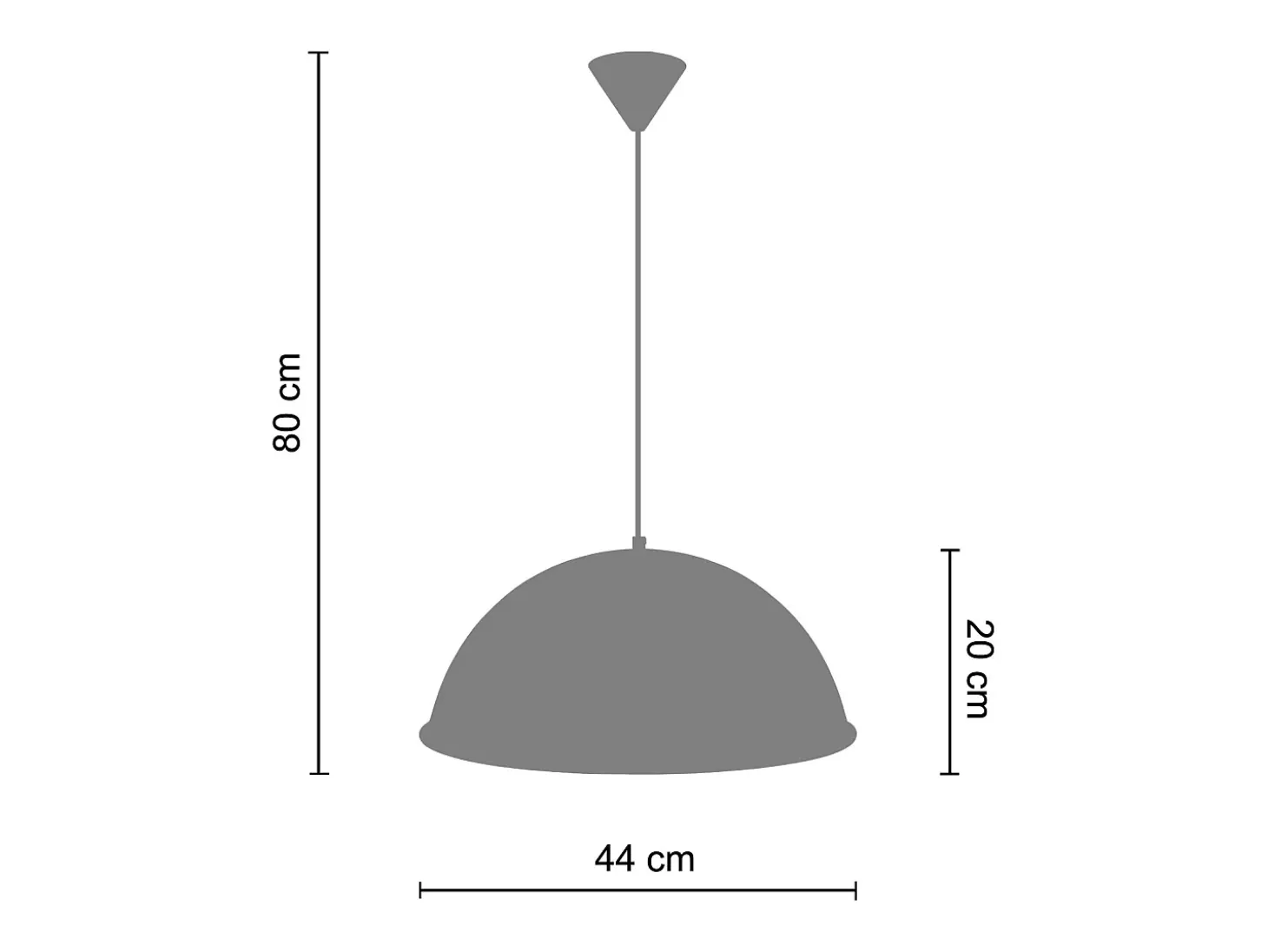 Suspensión TOSEL ,metal,Rojo,A80x D44xP44cm