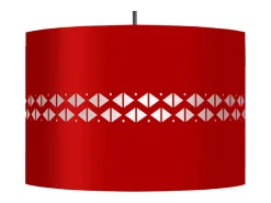 TOSEL Lámpara Suspendida^Suspensión ,metal.,, A80x D 30xP30cm Rojo