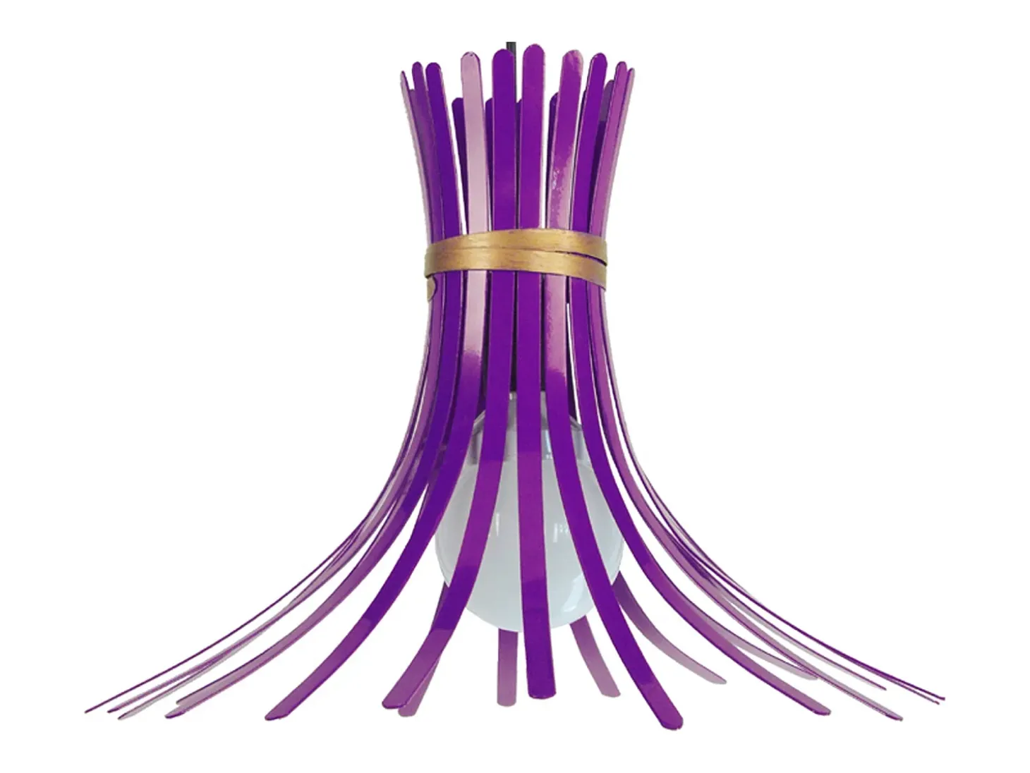 Suspensión TOSEL ,metal,violeta ,A 80xD 80x P 45cm