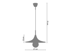 Discount TOSEL Suspensión ,metal, ,A70xD 27x P 27cm Violeta