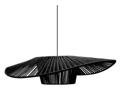 TOSEL Lámpara Suspendida^Suspensión ,tela, ,A70xD55xP60cm Negro