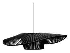 TOSEL Lámpara Suspendida^Suspensión ,tela, ,A80xD75xP80cm Negro