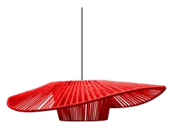 TOSEL Lámpara Suspendida^Suspensión ,tela,,A 70x D55xP60cm Rojo