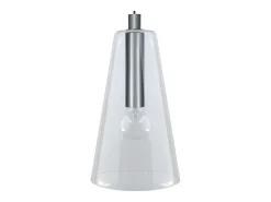 TOSEL Lámpara Suspendida^Suspensión ,vidrio,Aluminio ,A94x D25xP25cm Plateado