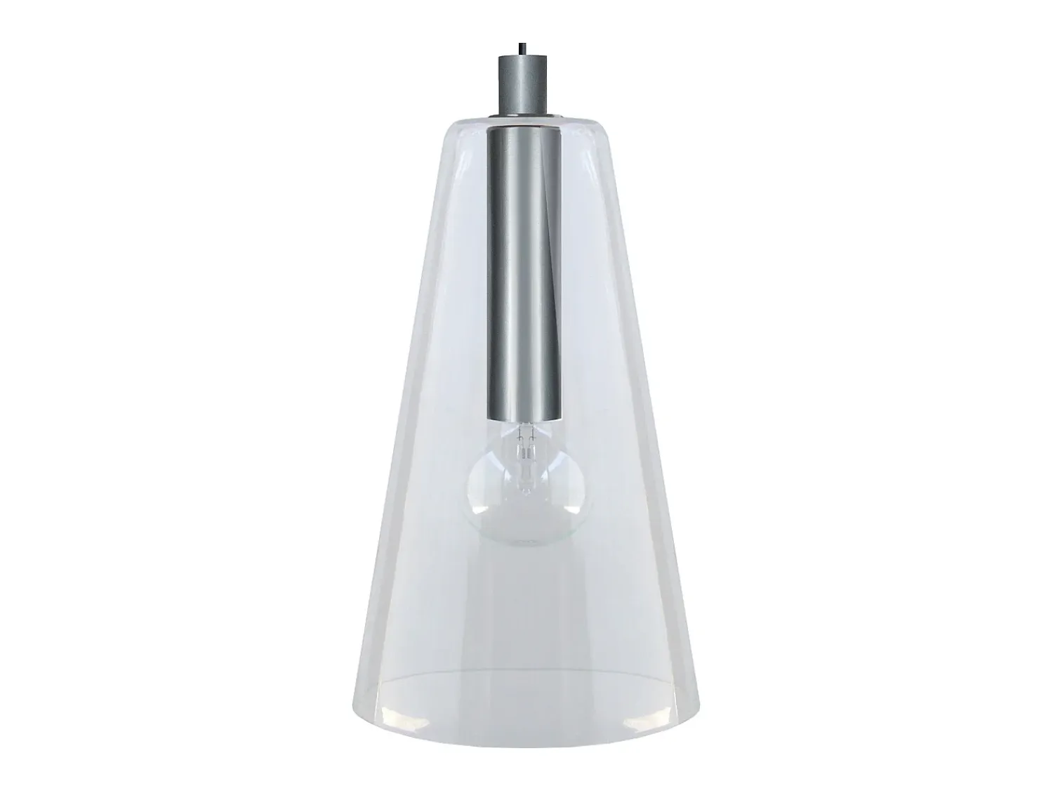 TOSEL Lámpara Suspendida^Suspensión ,vidrio,Aluminio ,A94x D25xP25cm Plateado