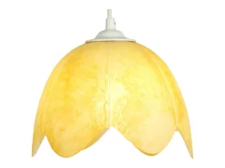 TOSEL Lámpara Suspendida^Suspensión ,vidrio,AMARILLO,A75xD18xP18cm Amarillo claro