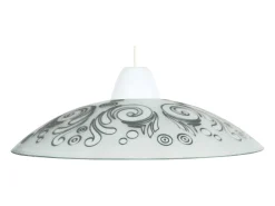 TOSEL Lámpara Suspendida^Suspensión ,vidrio, ,A74xD45xP45cm Blanco
