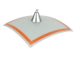 Suspensión TOSEL ,vidrio,Blanco ,A 60xD30x P 30cm