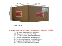 TOSEL Lámpara Suspendida^Suspensión ,vidrio,,A 80xD35xP35cm Blanco