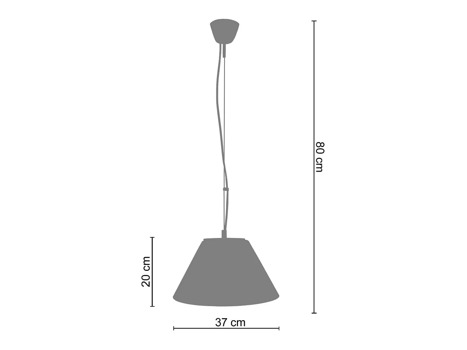 Sale TOSEL Suspensión ,vidrio, , A80xD37xP 37cm Dorado