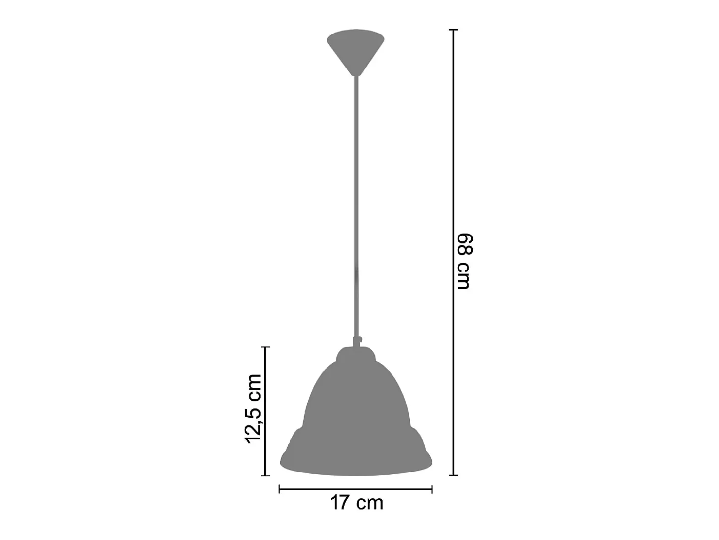 Suspensión TOSEL ,vidrio,Negro,A68xD17xP17cm