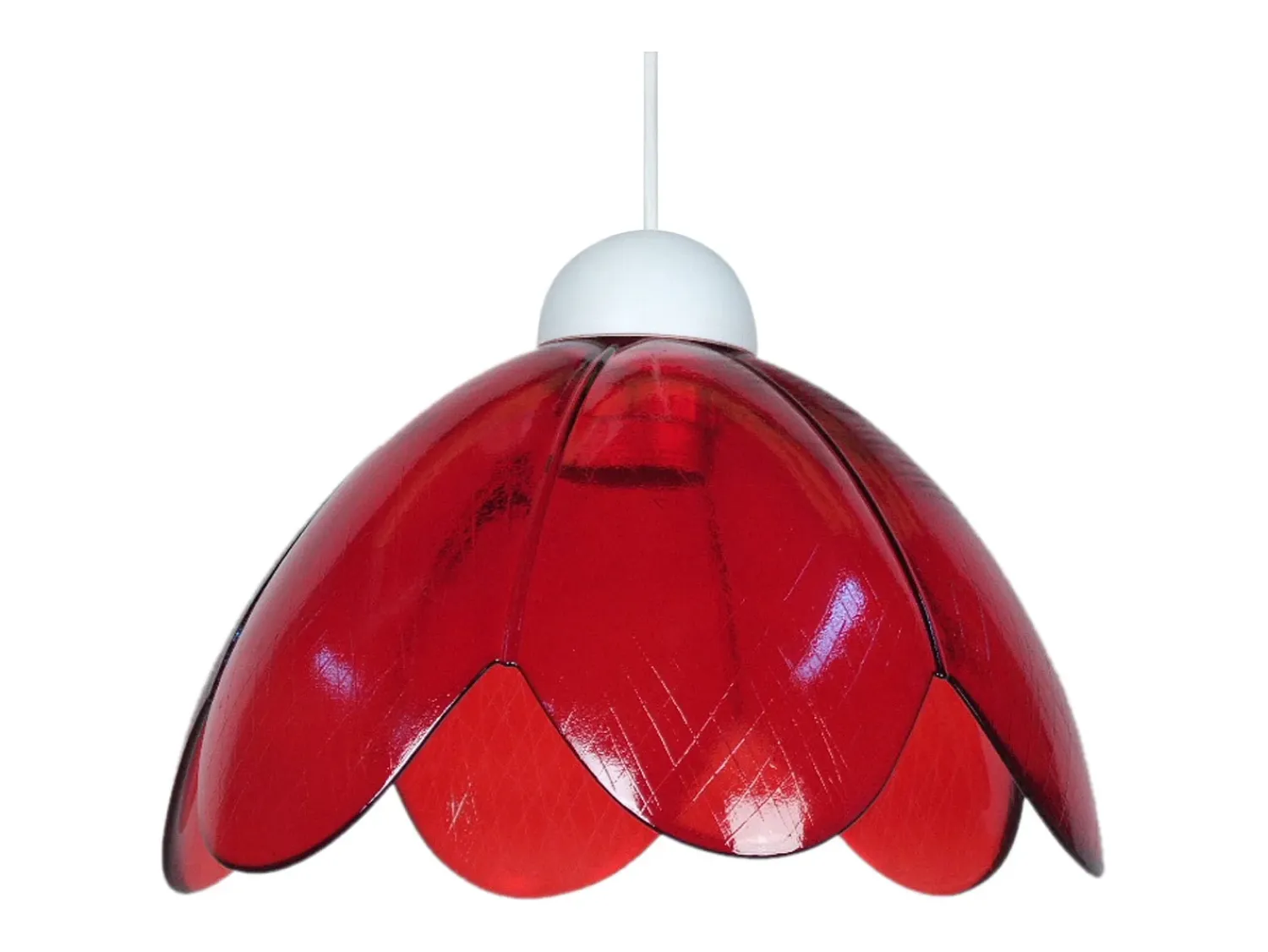 TOSEL Lámpara Suspendida^Suspensión ,vidrio,,A75xD25xP25cm Rojo